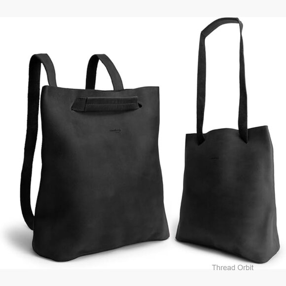 Convertible Backpack Shoulder Bag, Full Grain Leather, Spacious Crossbody Purse main image 5